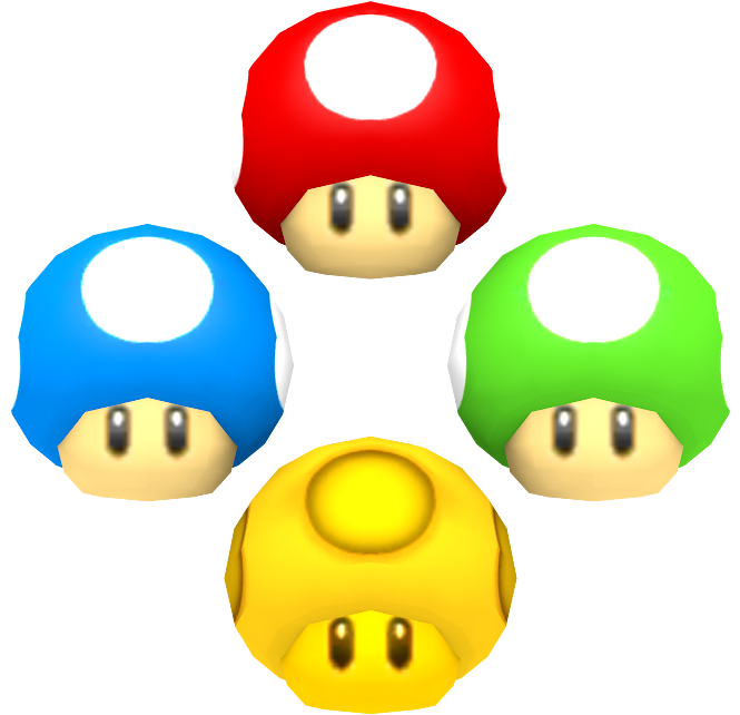 Mario Mushroom Png Isolated File (red, yellow, gold, black, white)