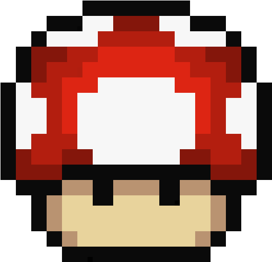 Mario Mushroom Png Isolated Image (red, maroon, pink, black, white)