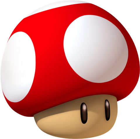 Mario Mushroom Png Isolated Pic (red, white, maroon, black)