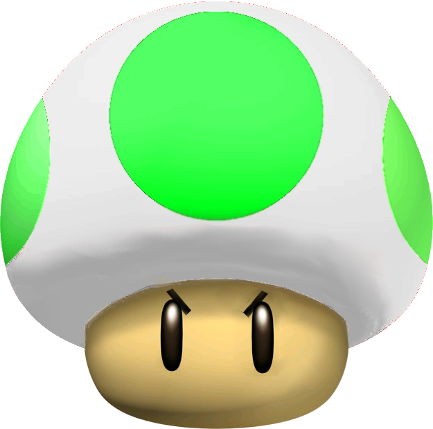 Mario Mushroom Png Pic (white, silver, lavender, lime)