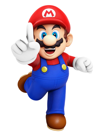 Mario Png Image (white, lavender, black)