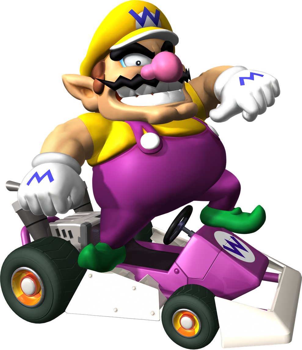 Wario Png Hd (black, white)