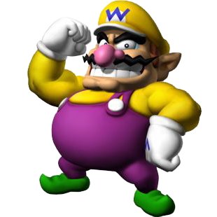 Wario Png Photo (indigo, black, gray, white)