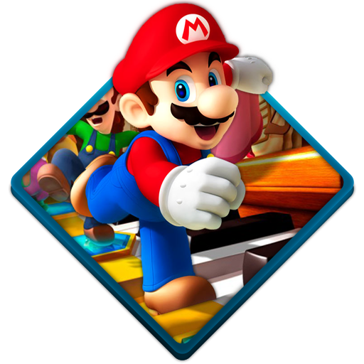 Mario Party Png Transparent Image (silver, indigo, black, gray, white)