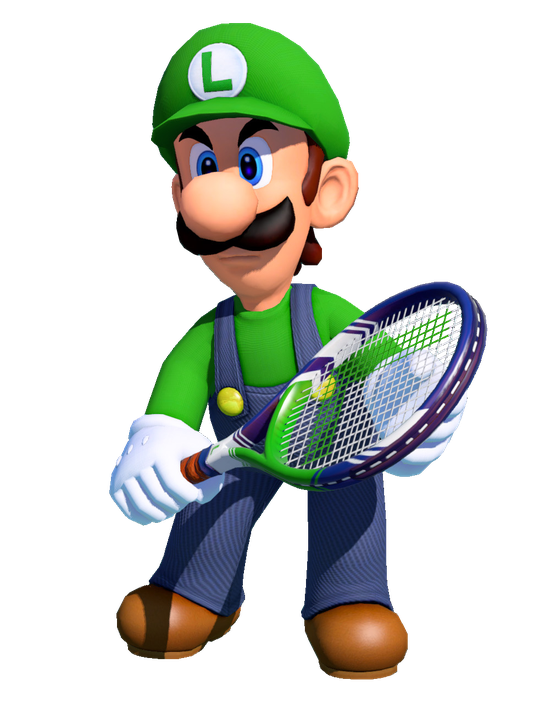 Mario Tennis Aces Luigi Png Image (black, navy, white)