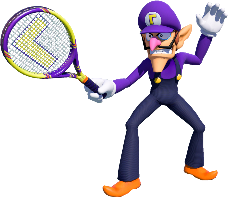 Mario Tennis Aces No Background (indigo, black, gray)