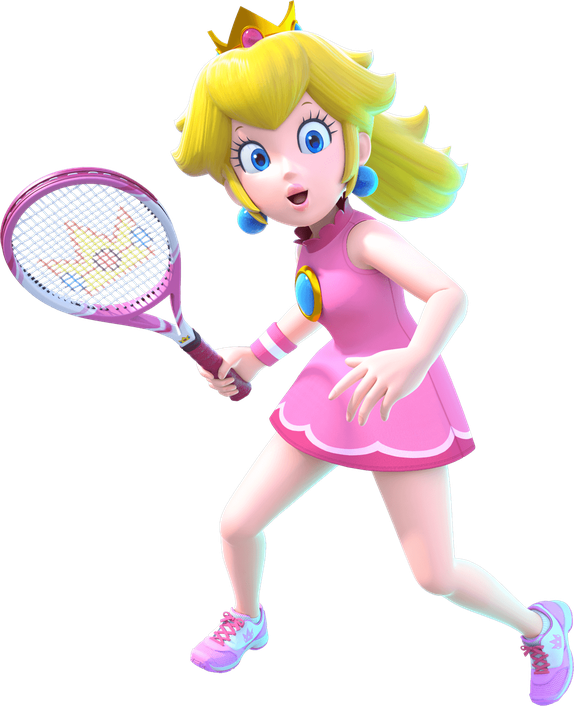 Mario Tennis Aces Png File (white, black, beige, violet)