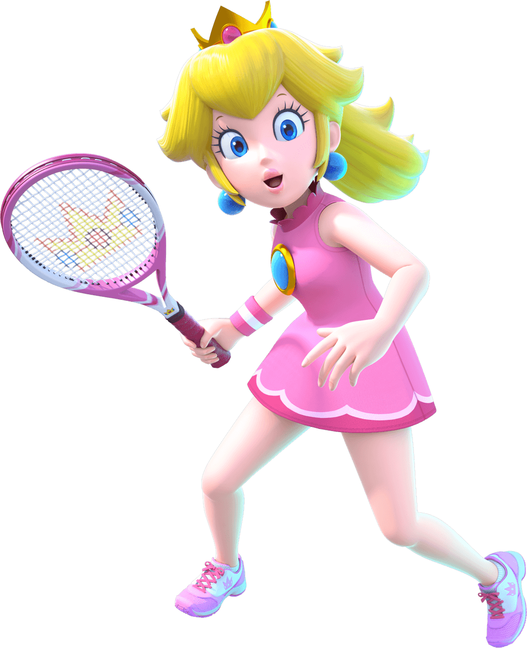 Mario Tennis Aces Png Picture (beige, black, violet, white)