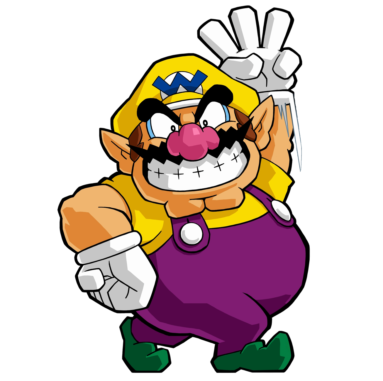 Wario Transparent Images Png (indigo, black, green, purple, white)