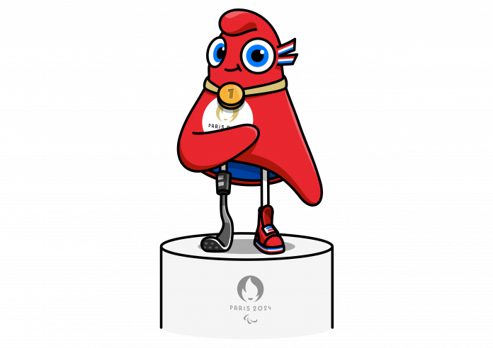 Paris 2024 Olympics Mascot Png File (red, white, lavender, black)