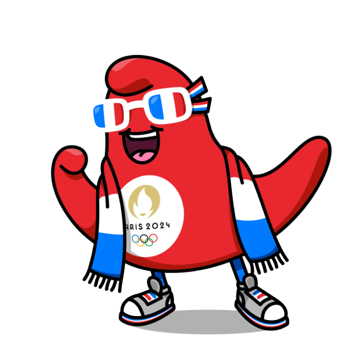 Paris 2024 Olympics Mascot Png Hd Isolated (red, white, blue, black)