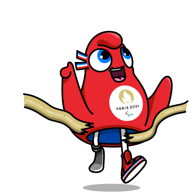 Paris 2024 Olympics Mascot Png Picture (red, white, black)