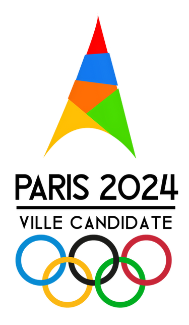 Paris Olympics 2024 Logo Png File (gold, chocolate, teal, black, lime)