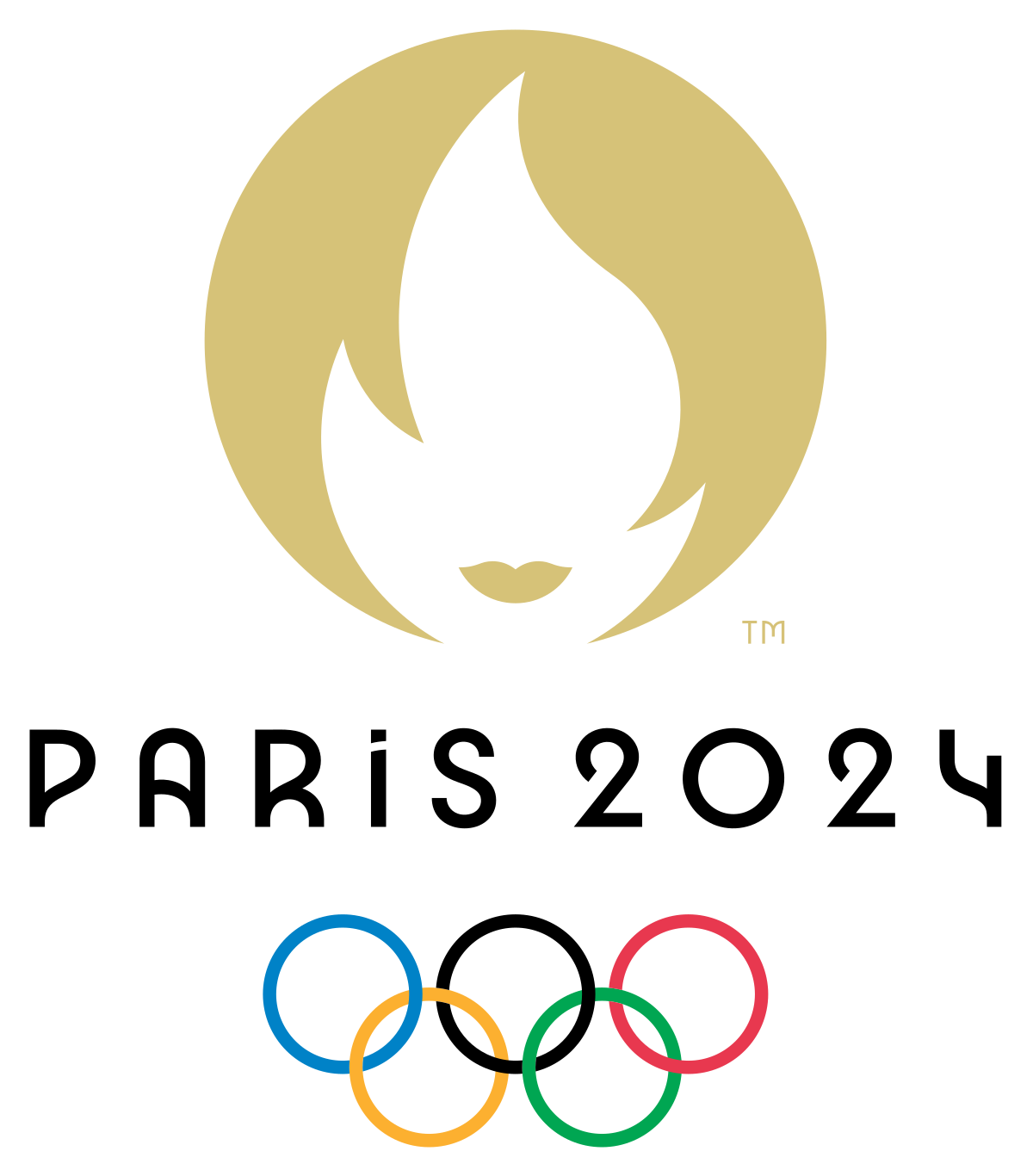 Paris Olympics 2024 Logo Png (black, silver)