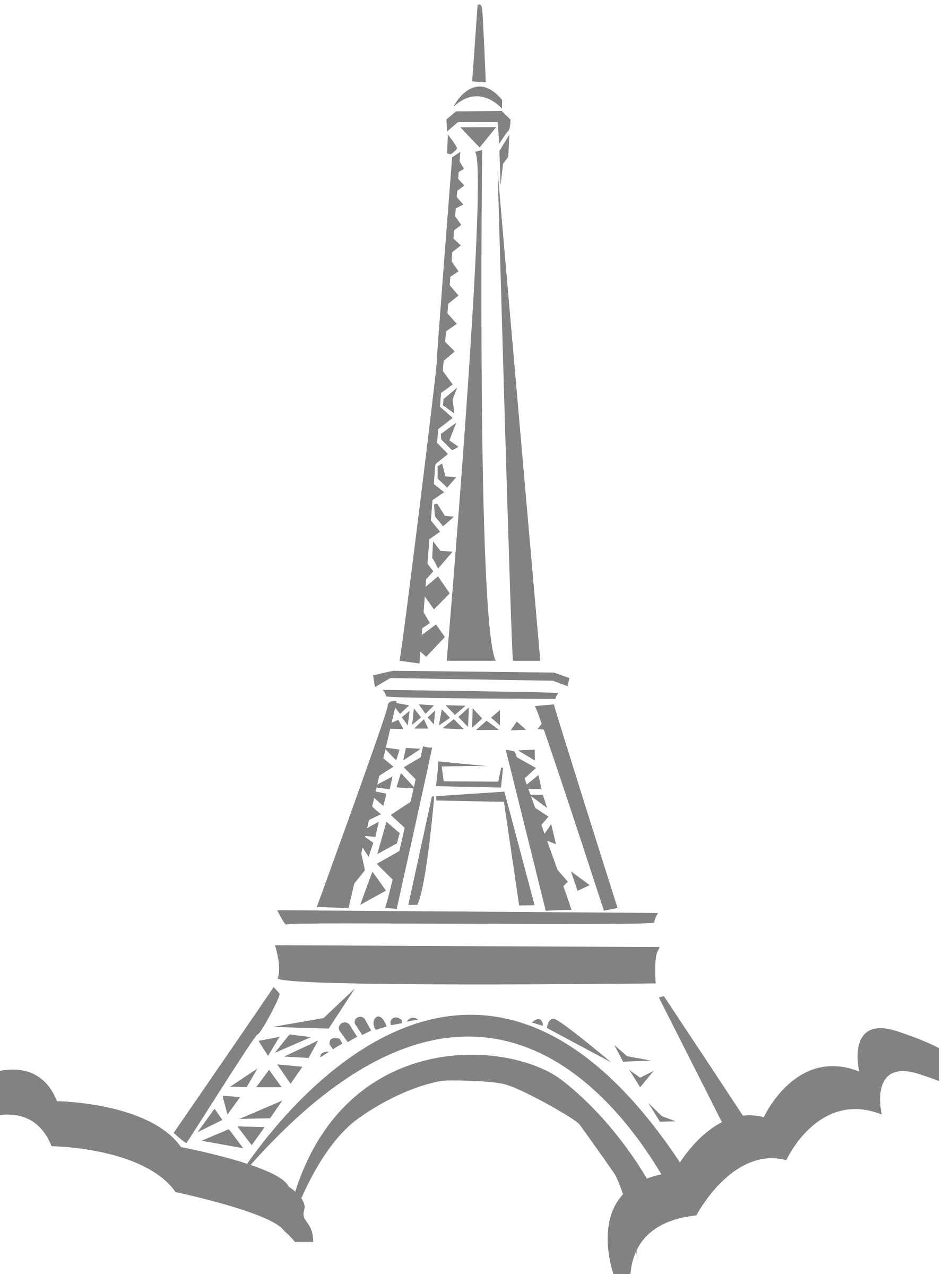 Paris Png Photo (gray, black)