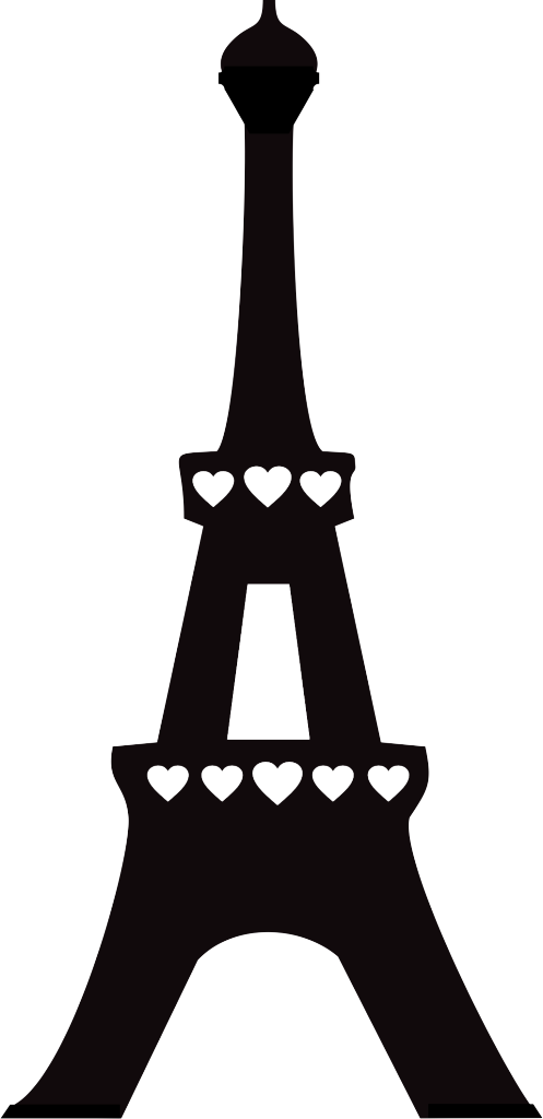 Paris Tower Png Photo (black, white)