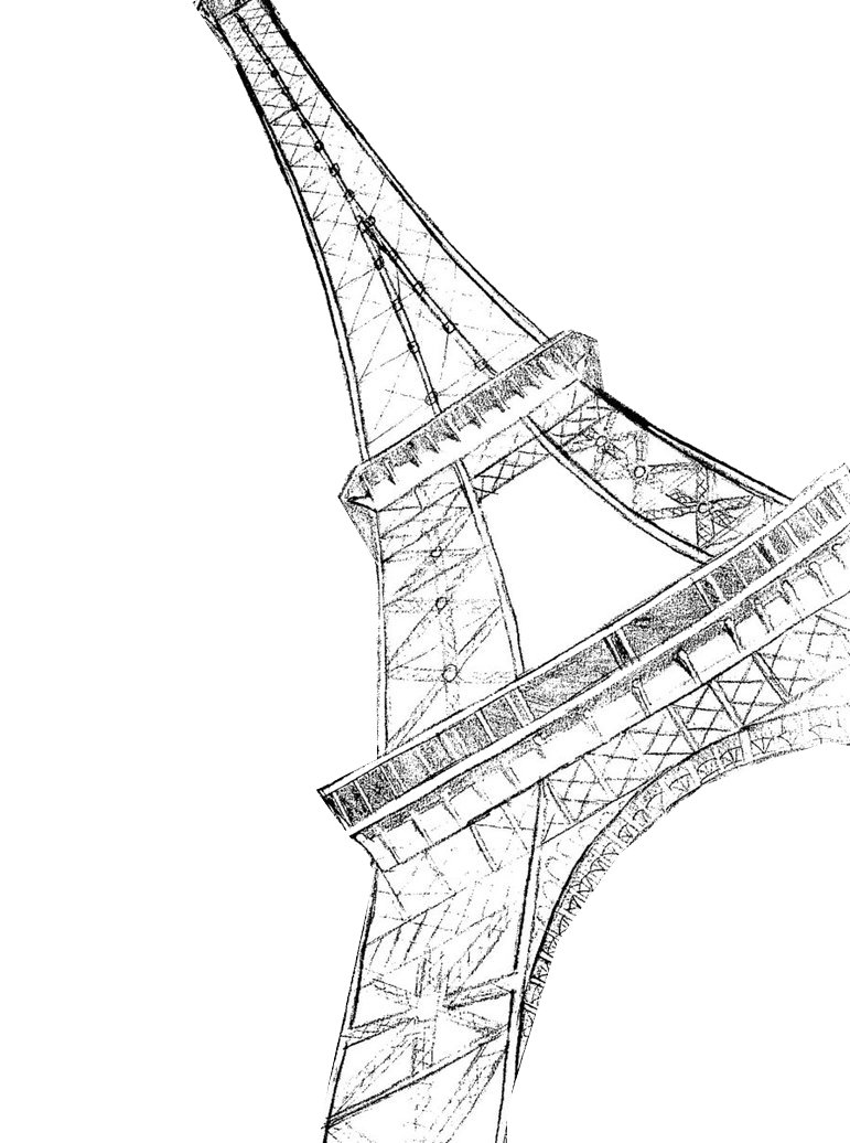 Paris Tower Png Pic (black, lavender, white)