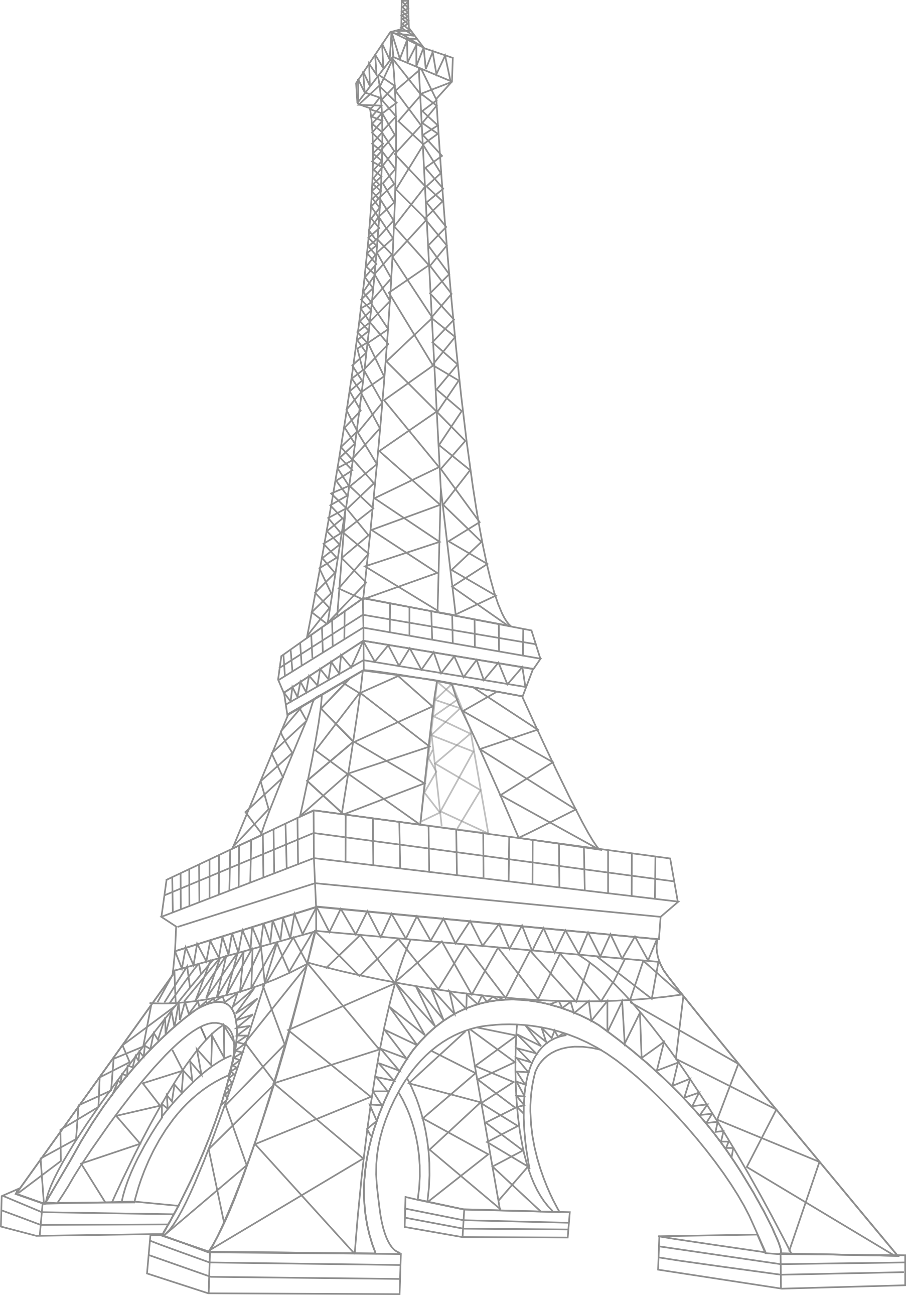 Paris Tower Transparent (black)