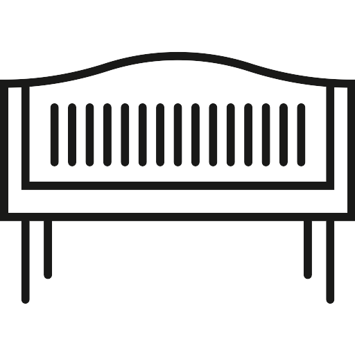 Park Bench Png Clipart (black)