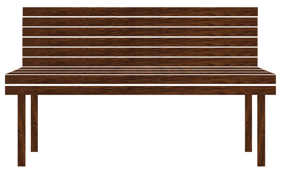 Park Bench Png Image (black, maroon)