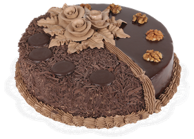 Dark Chocolate Cake Png Transparent Image (black, indigo, white)