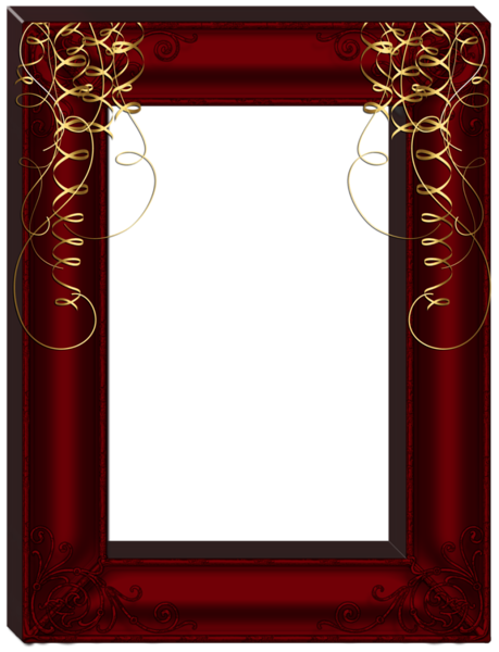 Dark Frame Transparent Background (black, maroon)