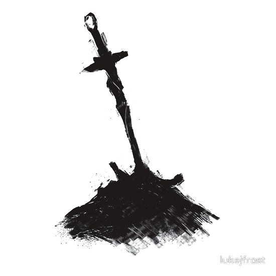 Dark Souls Png File (black, white)