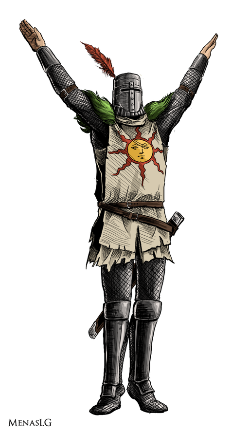 Dark Souls Solaire Transparent Png (black)