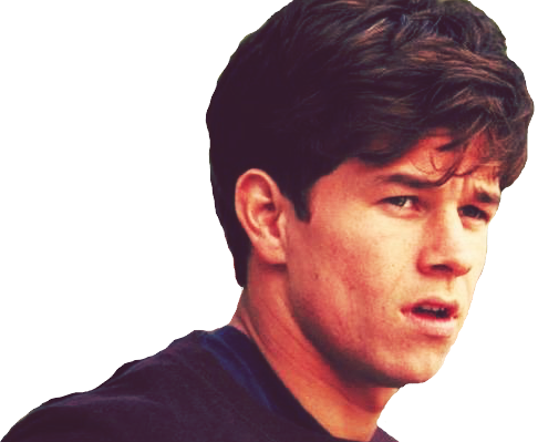 Mark Wahlberg Transparent Background (black)