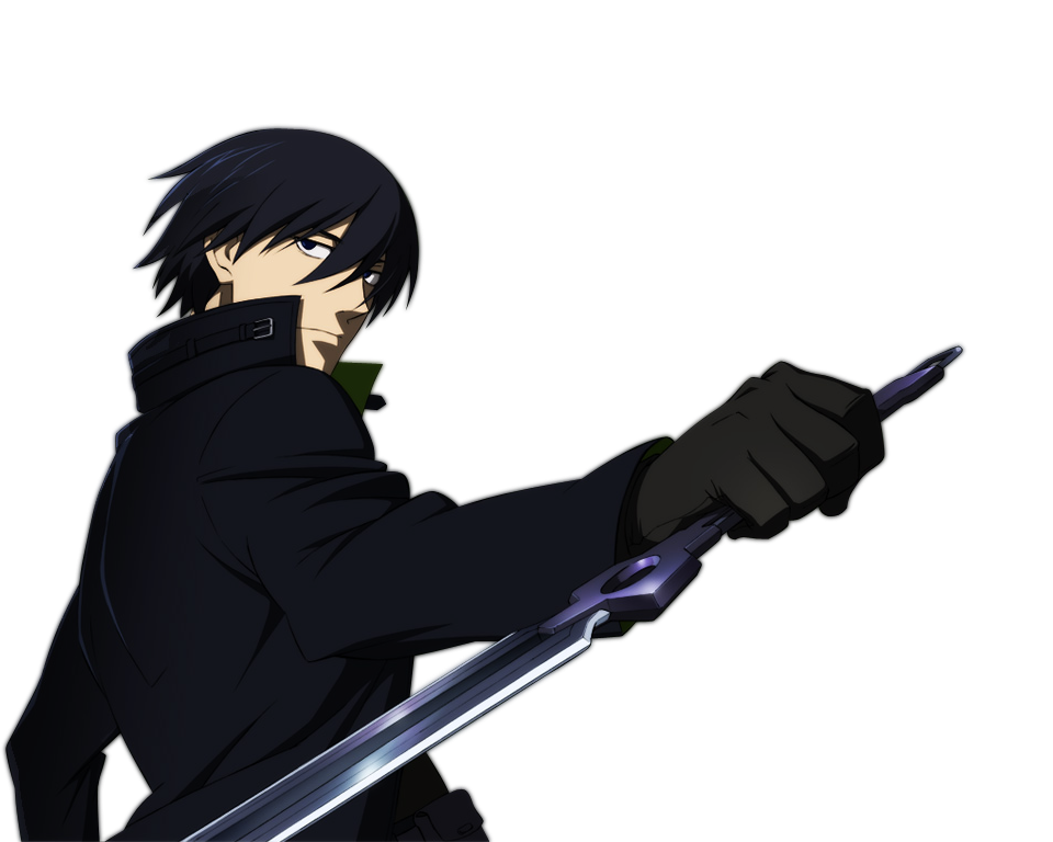 Darker Than Black Png Pic (black, white, silver)