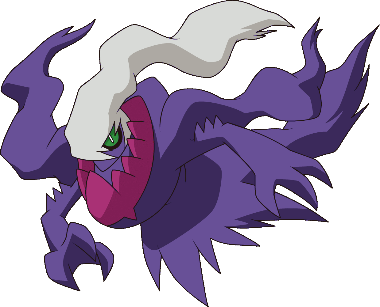 Darkrai Transparent Png (indigo, gray, lavender, black, purple)