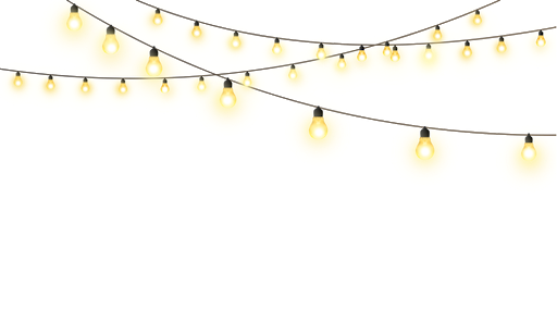 Garland Light Glowing Transparent Png (white, black)