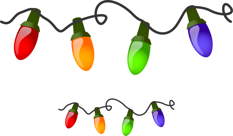 Garland Light Png Transparent Image (black)