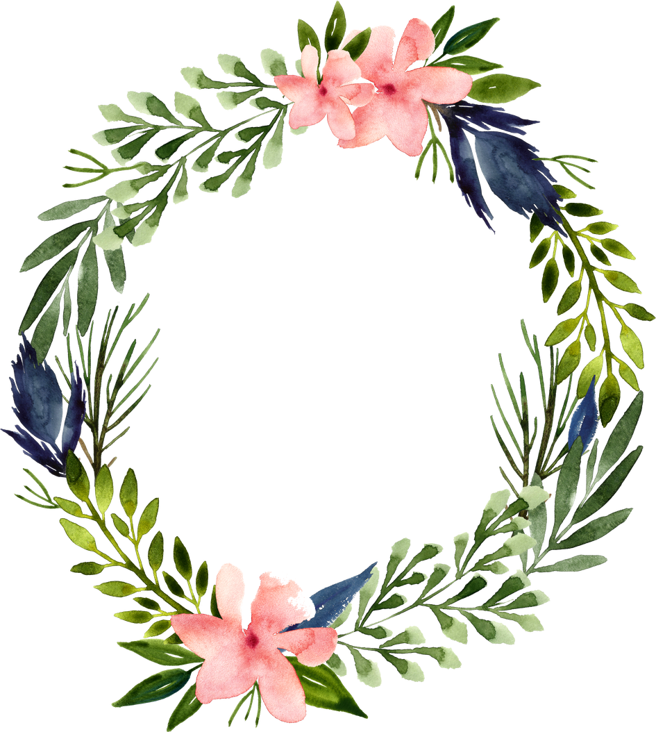 Garland Round Png File (black)