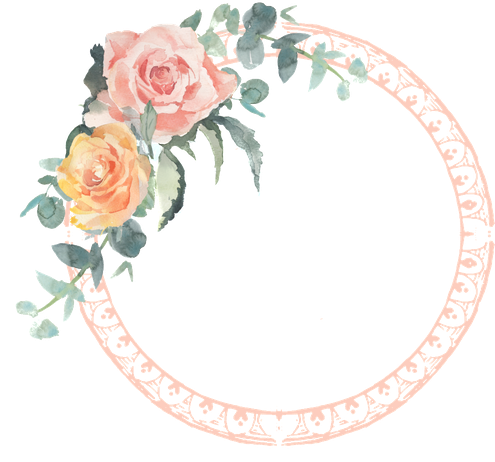 Garland Round Transparent Background (black, white)