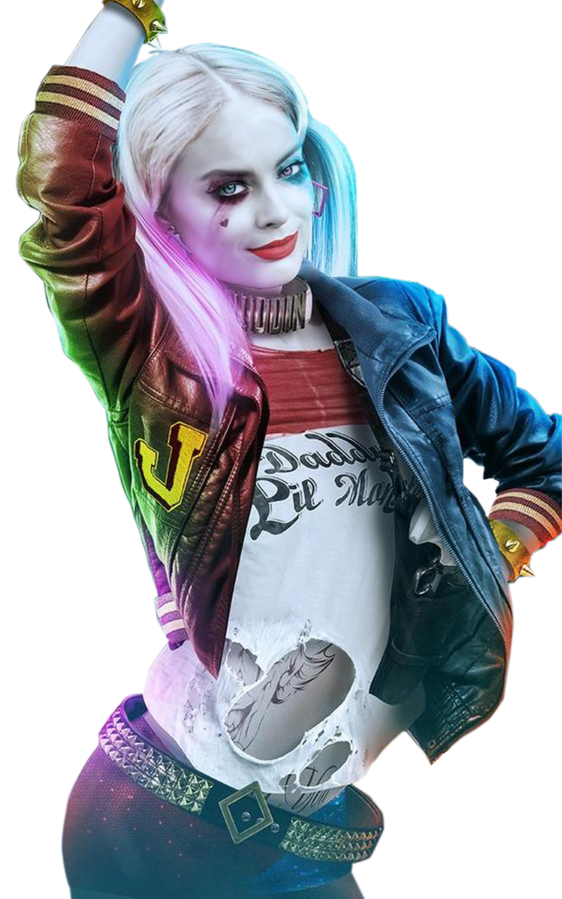 Harley Quinn Png Photo (teal, black, silver, lavender)