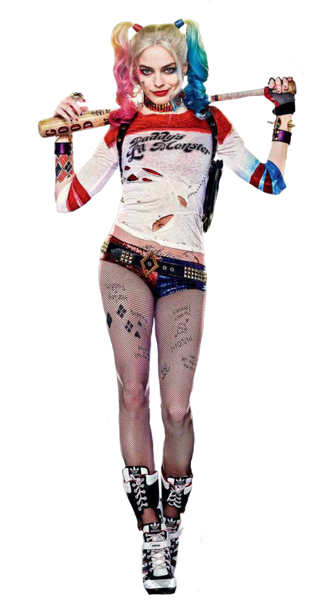 Harley Quinn Transparent Background (black)