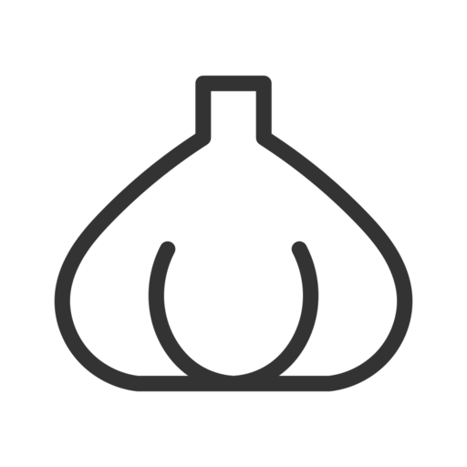 Garlic Free Png Icon (black)