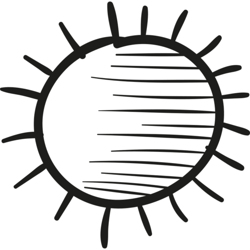 Warm Sun Free Png Icon (black)