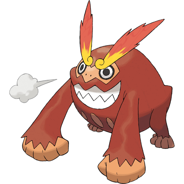 Darmanitan Pokemon Png Photo (chocolate, black, white, maroon, salmon)