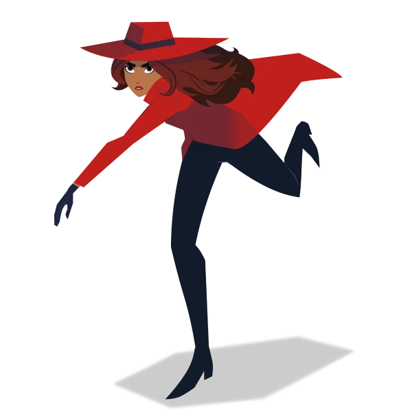 Carmen Sandiego Png File (black, chocolate, maroon)