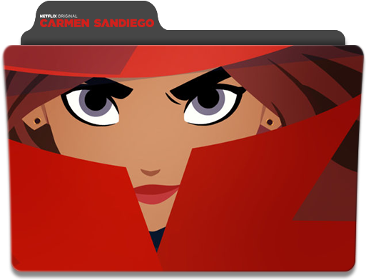 Carmen Sandiego Png Isolated File (black, indigo, red, maroon)