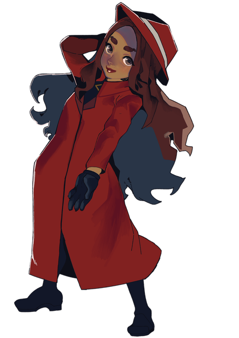 Carmen Sandiego Transparent Png (black, indigo, maroon)