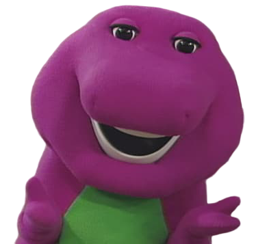 Barney Png Cutout (purple, black)