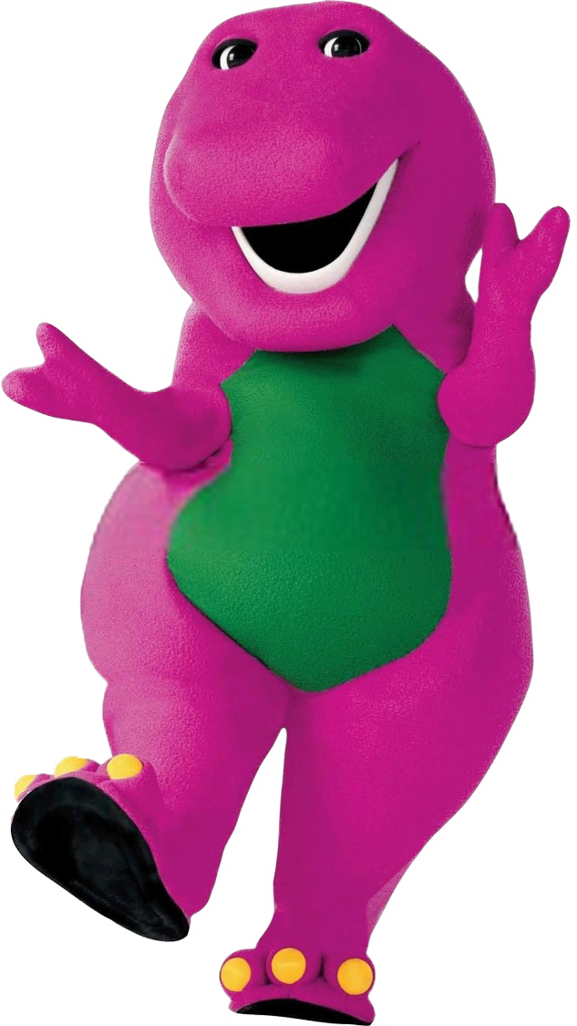 Barney Png Image (purple, black, white)