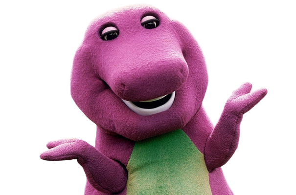 Barney Png Photo (purple, black, gray, plum)