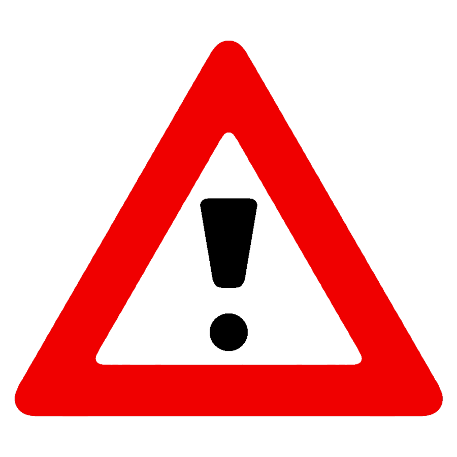 Warning Png Transparent Image (black, pink, red, white)