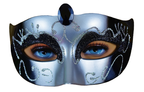 Carnival Eye Mask Transparent Background (black)