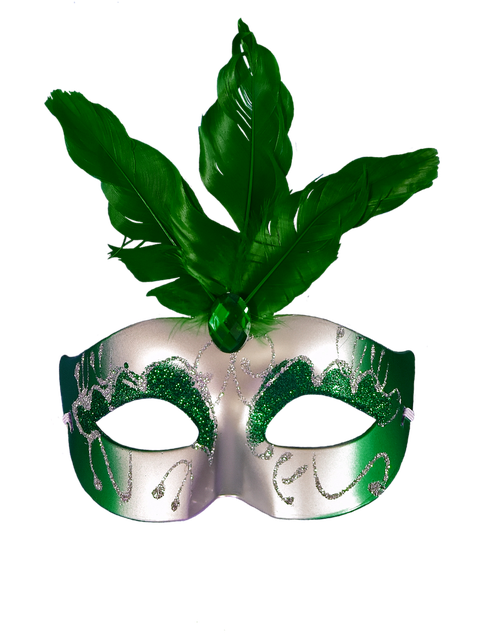 Carnival Eye Mask Transparent Png (green, black)