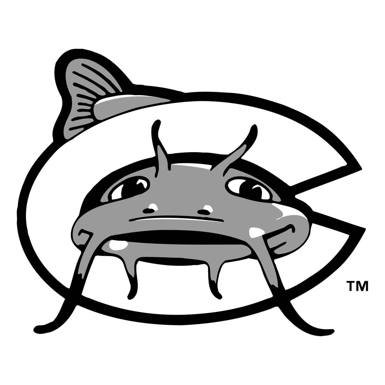 Carolina Mudcats Png Pic (black, white, gray)